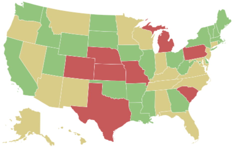 US States map